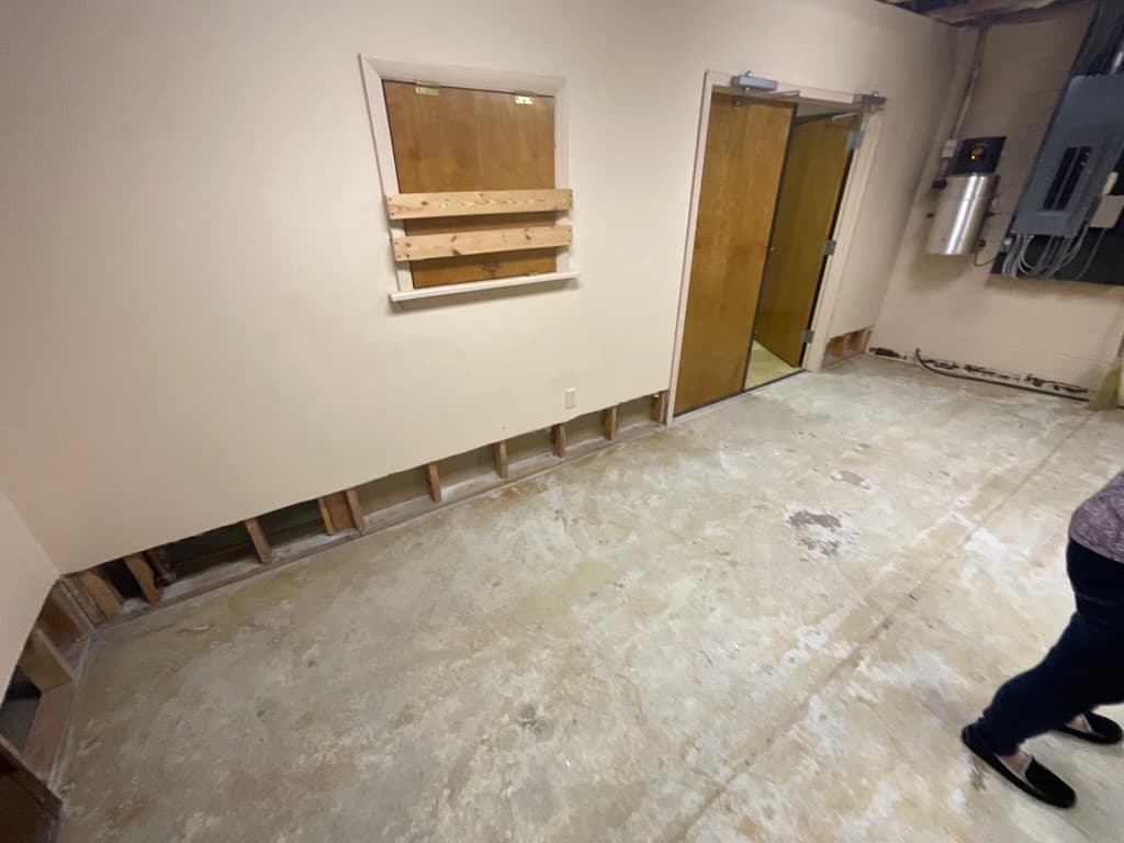 St. Mary's Church Interior Sheetrock